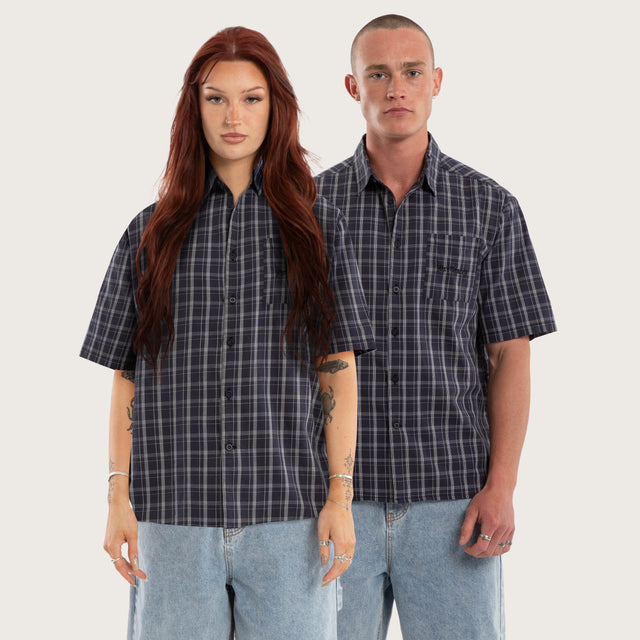 Forward Skate Short Sleeve Shirt Graphite Check