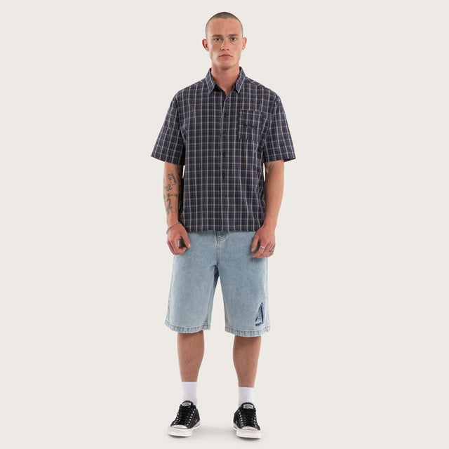 Forward Skate Short Sleeve Shirt Graphite Check