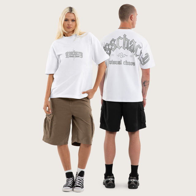 Broken Loopback Street Tee Optical White