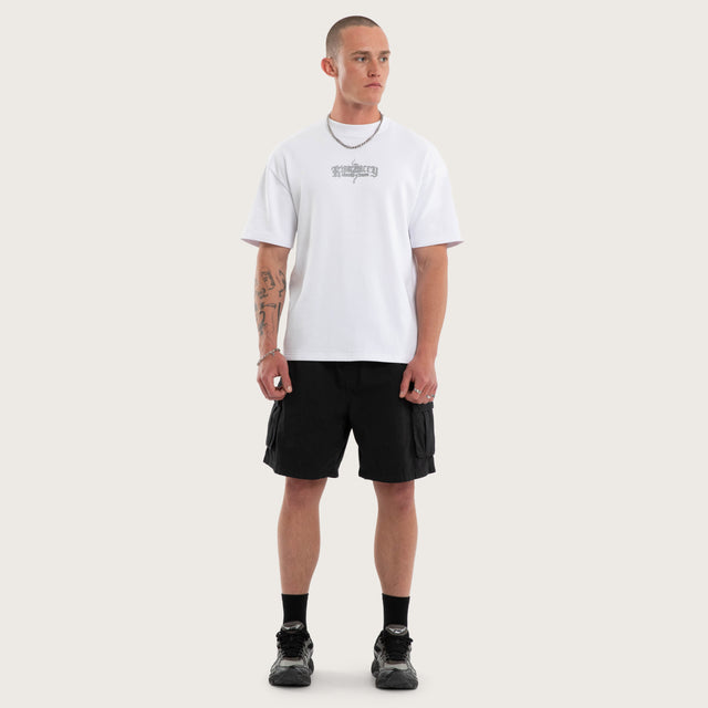 Broken Loopback Street Tee Optical White