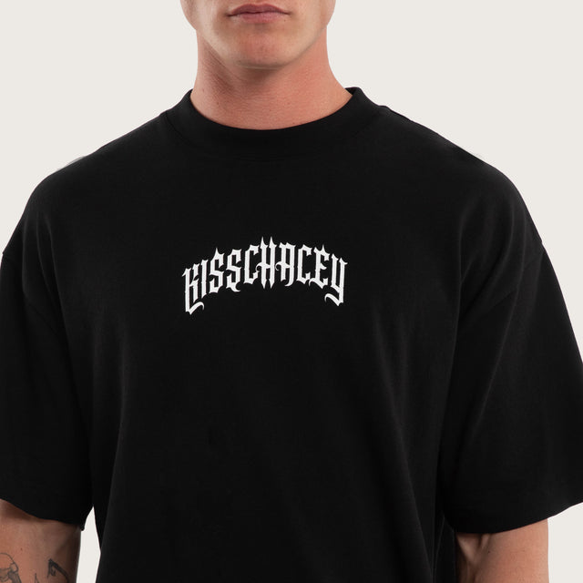 Model wears Seek Heaven Street Tee Jet Black T-Shirts Black – image 3