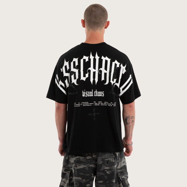 Model wears Seek Heaven Street Tee Jet Black T-Shirts Black – image 2