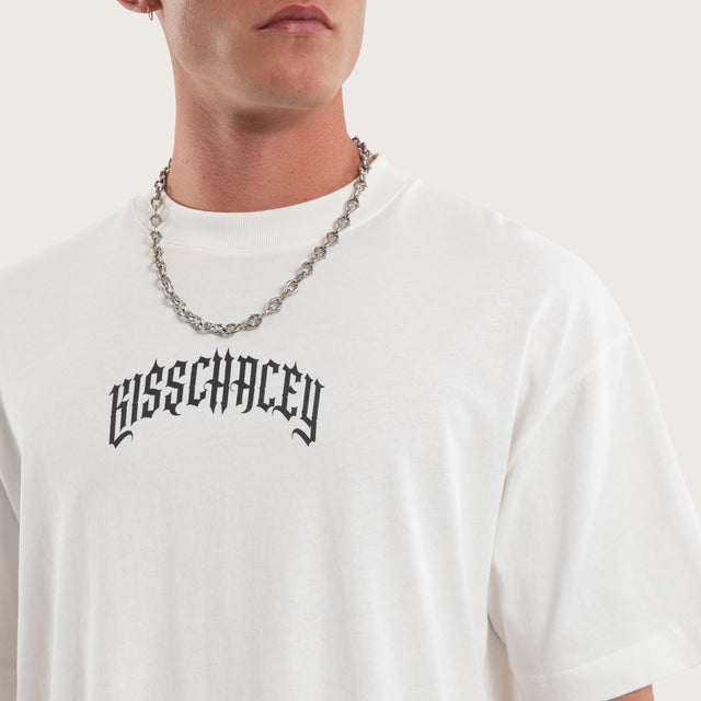 Model wears Seek Heaven Street Tee Natural White T-Shirts White – image 3