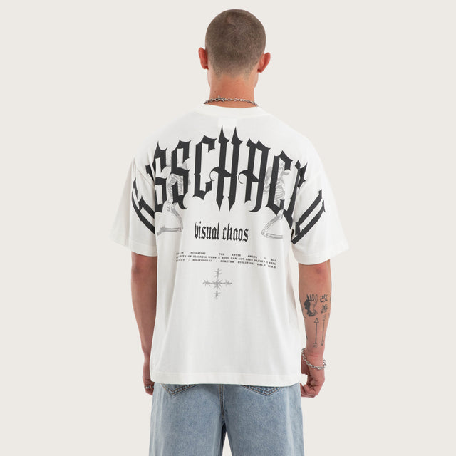 Model wears Seek Heaven Street Tee Natural White T-Shirts White – image 2