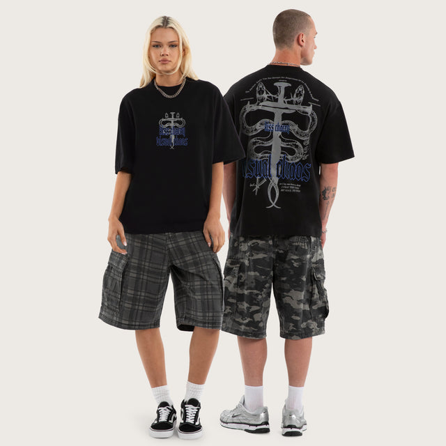 Pray Soul Street Tee Jet Black