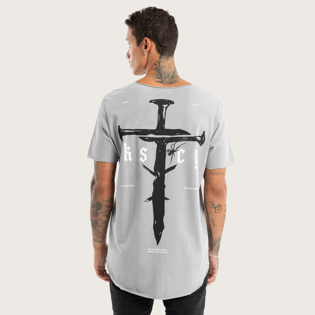 Made of Iron Raw Neck Tee Pigment Alloy