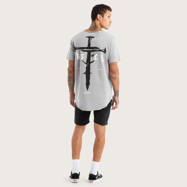 Made of Iron Raw Neck Tee Pigment Alloy