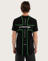 Crossover Dual Curved Tee Jet Black