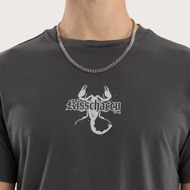 Model wears Arizona Dual Curved Tee Pigment Asphalt T-Shirts Grey – image 4