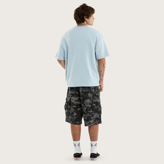 Spiked Loopback Street Tee Baby Blue