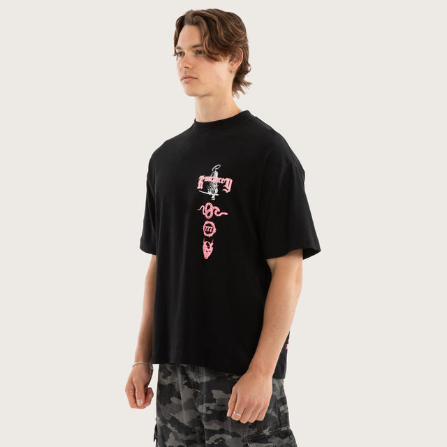 Zion Street Tee Jet Black