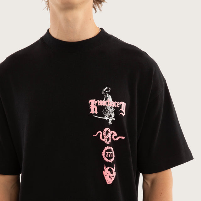 Zion Street Tee Jet Black