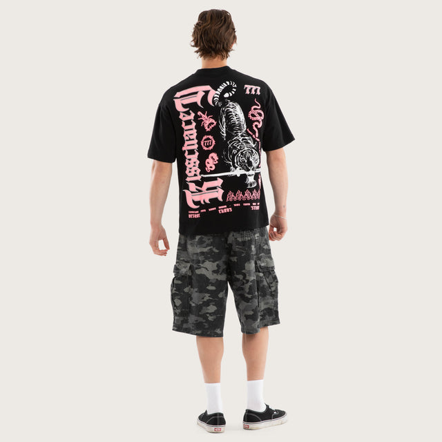 Zion Street Tee Jet Black