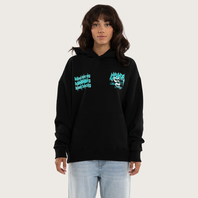 Agnus Oversized Hoodie Jet Black