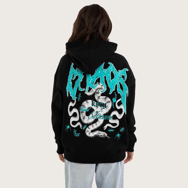 Agnus Oversized Hoodie Jet Black
