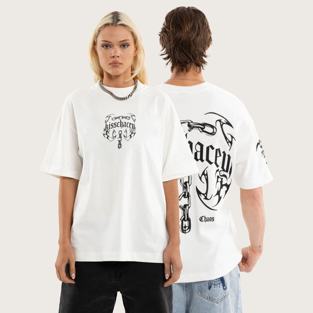 Chains Loopback Street Tee Natural White