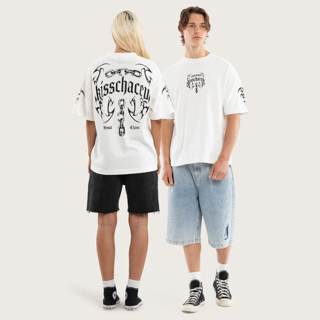 Chains Loopback Street Tee Natural White