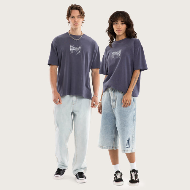 Revolt Box Fit Tee Snow Mystical