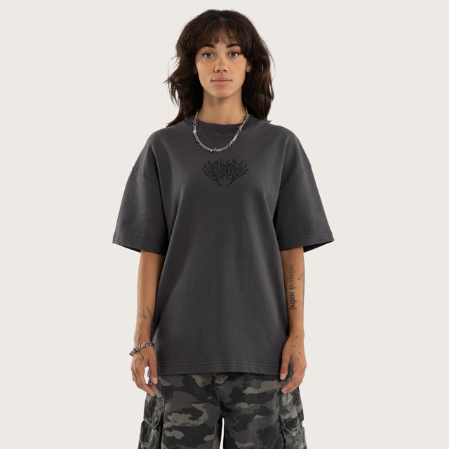 Crossfade Loopback Street Tee Pigment Asphalt