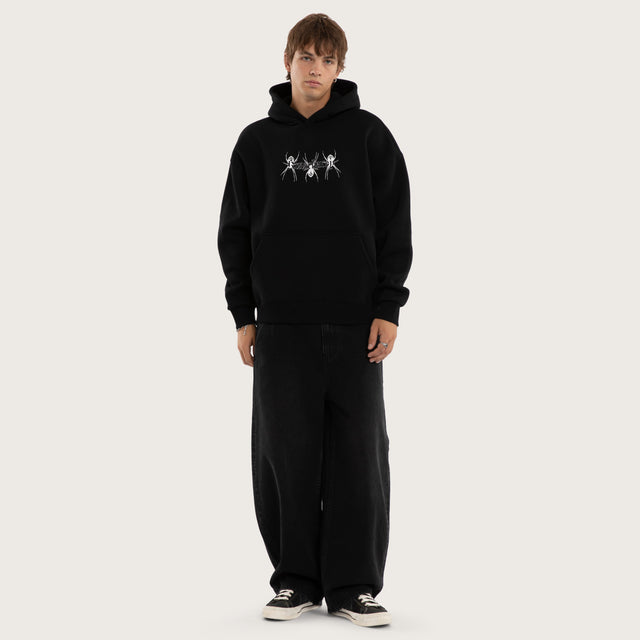 Creep Oversized Hoodie Jet Black
