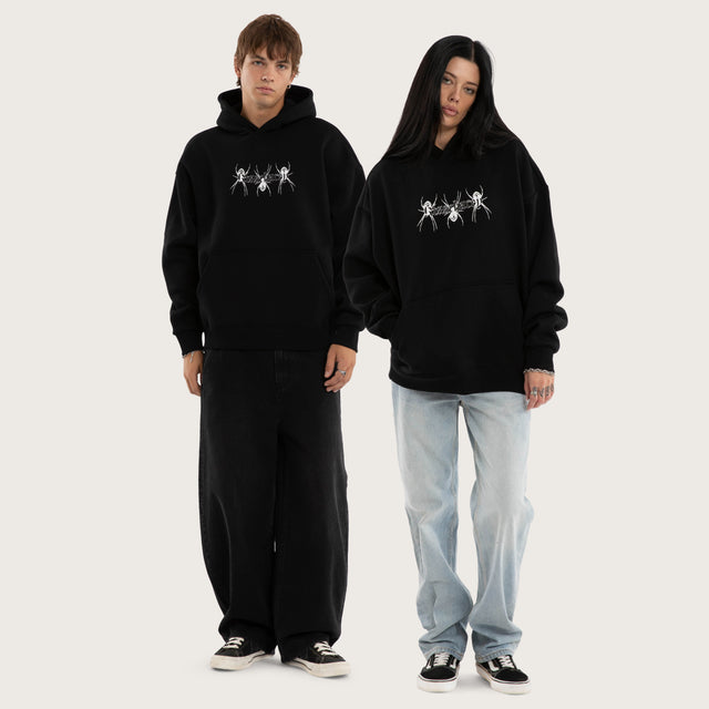 Creep Oversized Hoodie Jet Black