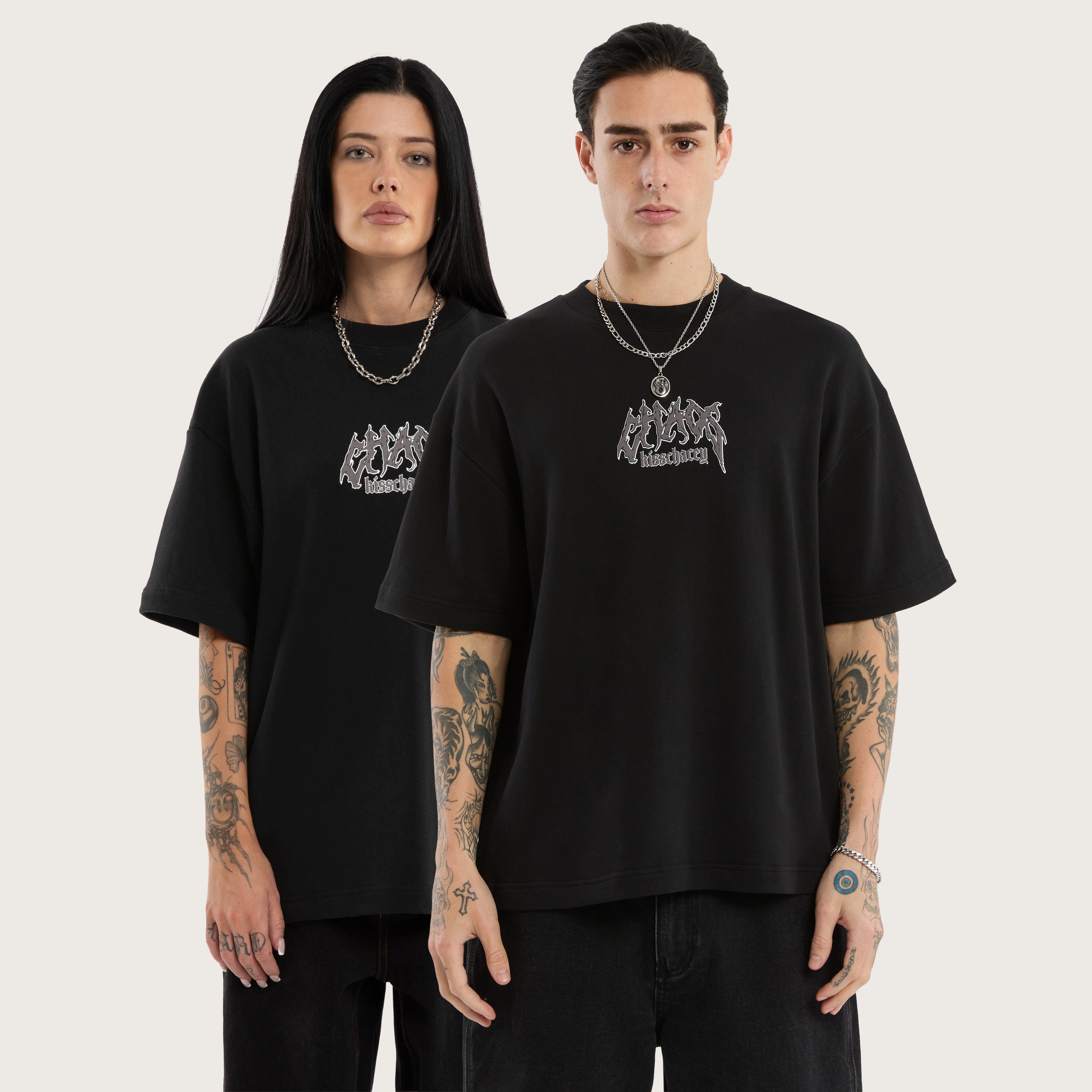 【期間限定値引き】TECH MINI LOOPBACK WIDE TEE Melt Cotton Loopback Box Fit Tee in Black | KSCY