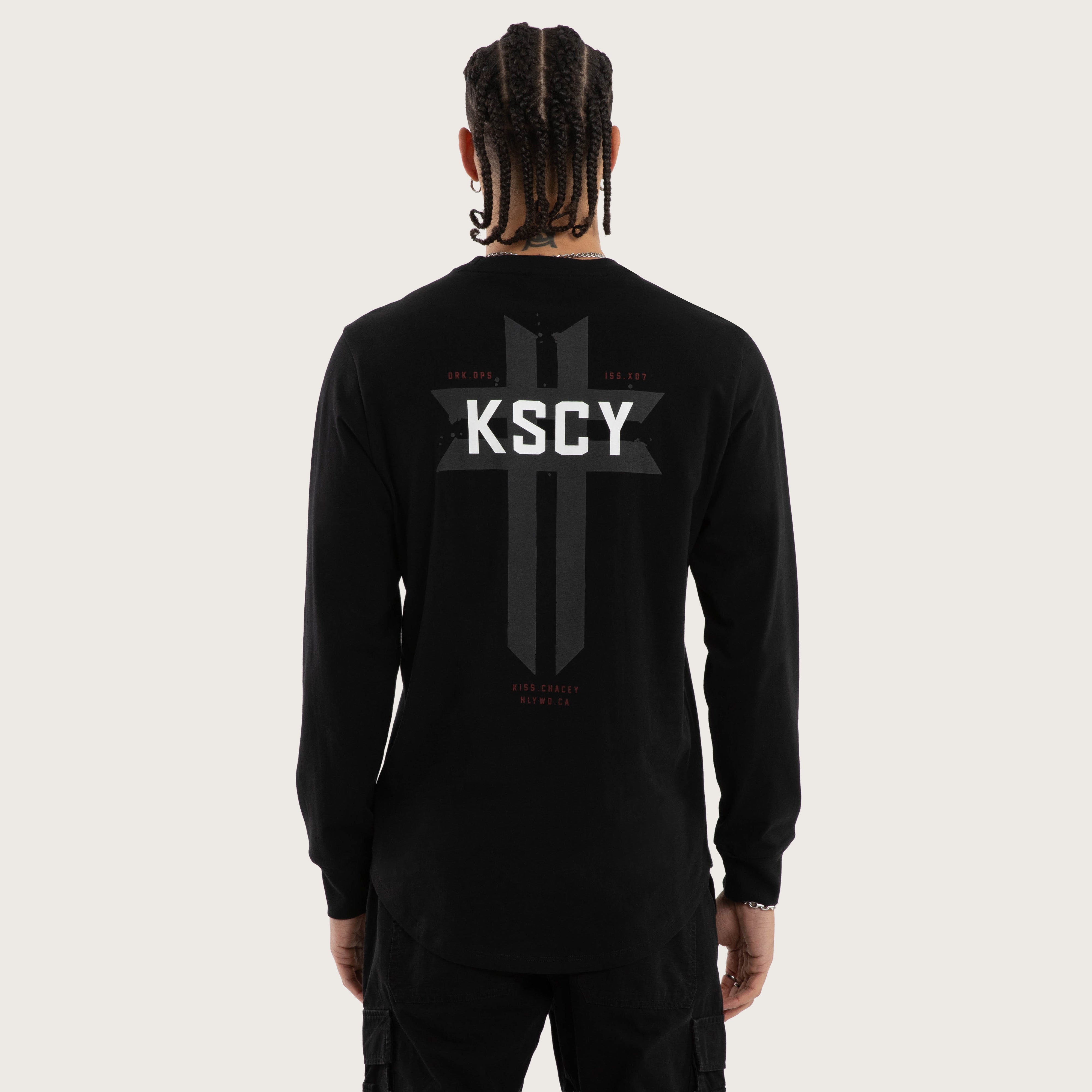 Mortal Cape Back Longsleeve Tee Jet Black | KSCY