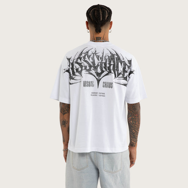 Model wears Liminal Box Fit Tee Optical White T-Shirts in White - Image 4