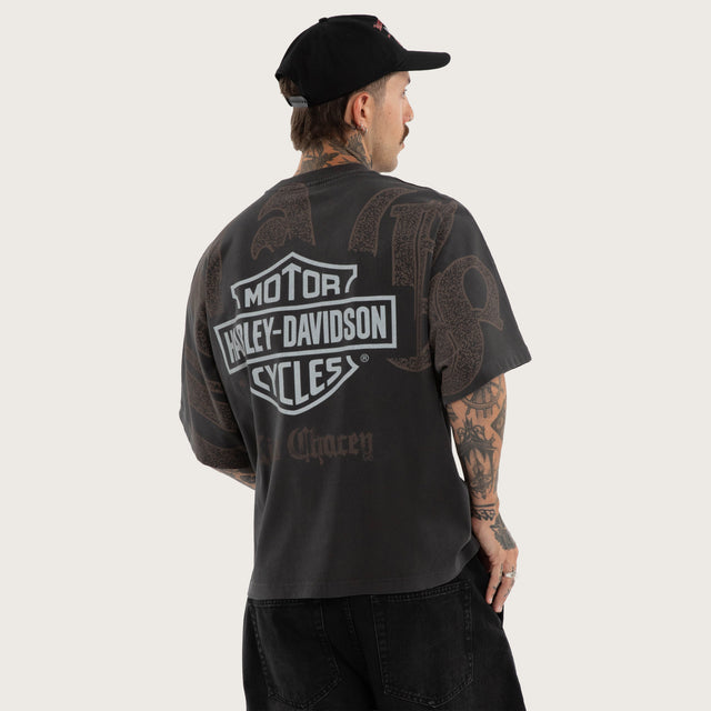 Exhaust Batwing Tee Pigment Black