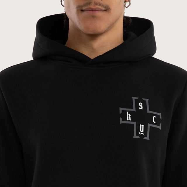 Taipan Layered Hoodie Jet Black