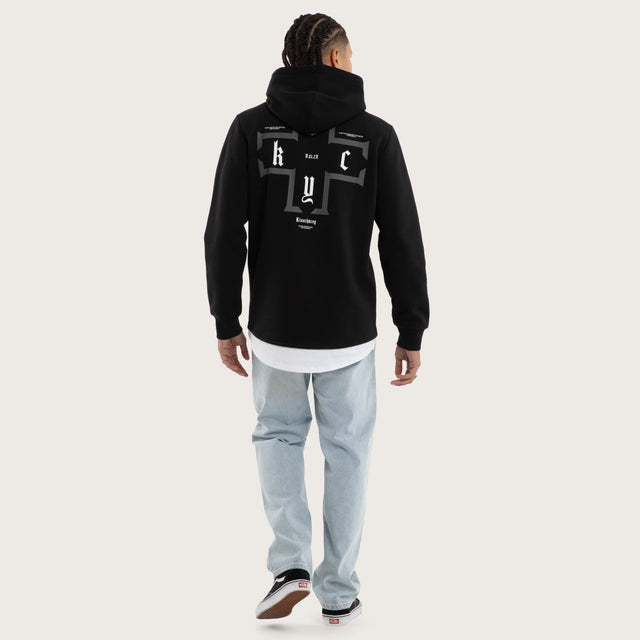 Taipan Layered Hoodie Jet Black
