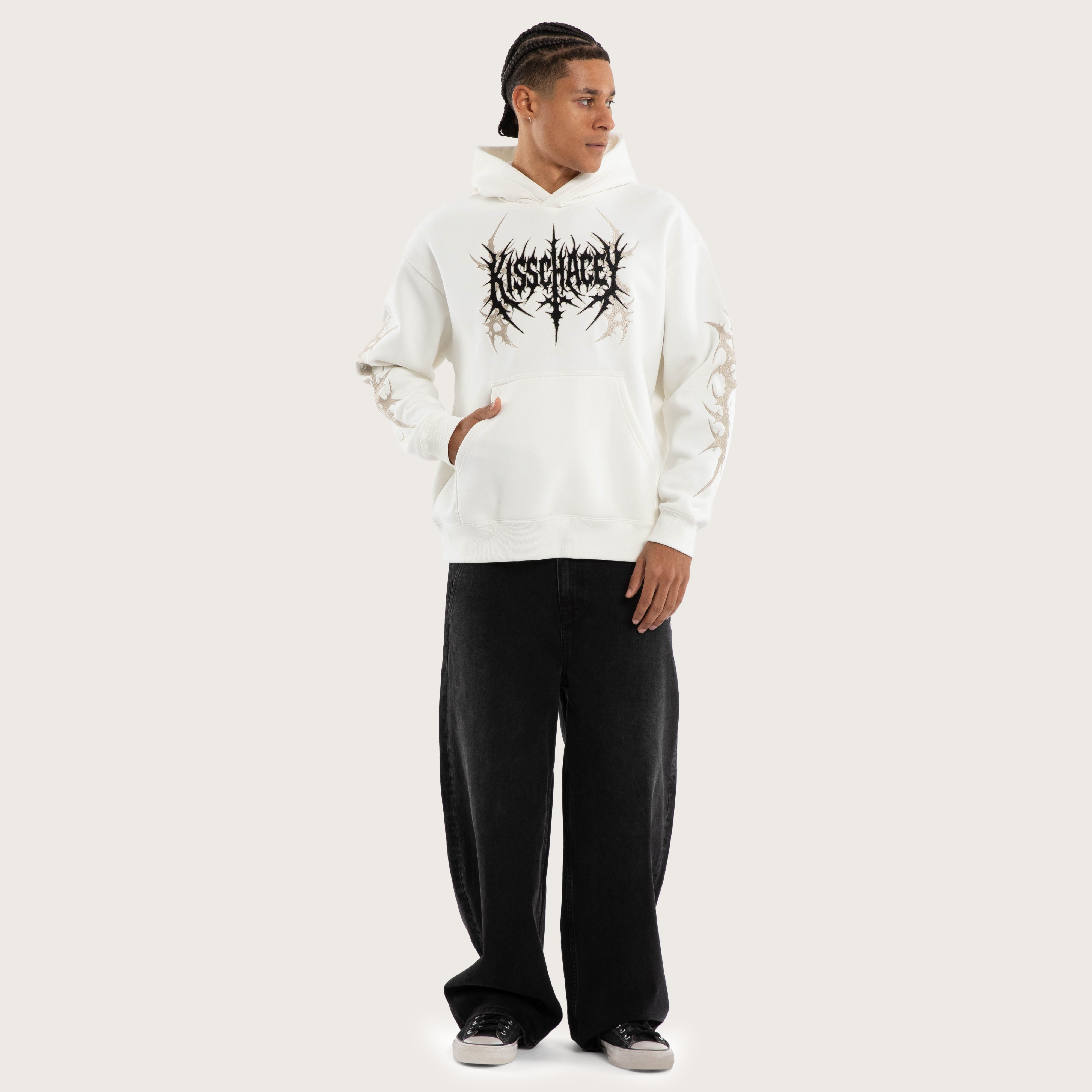 Cryptic Relaxed Hoodie Natural White | KSCY