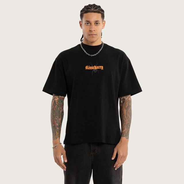 Across Street Tee Jet Black