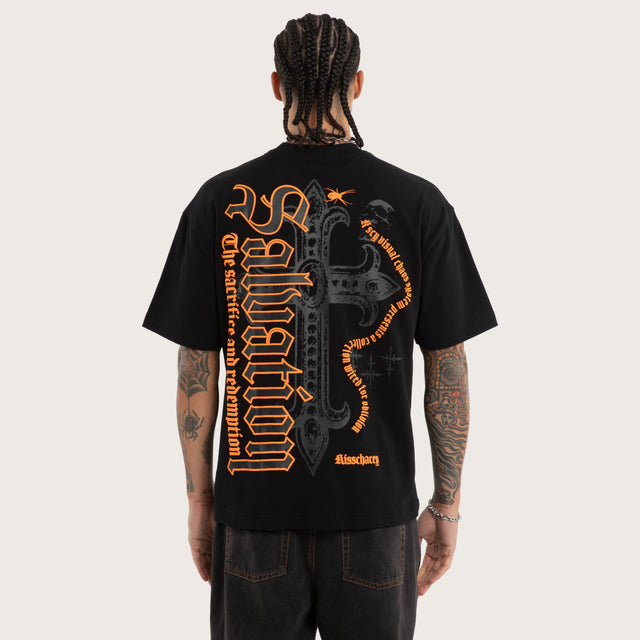 Across Street Tee Jet Black