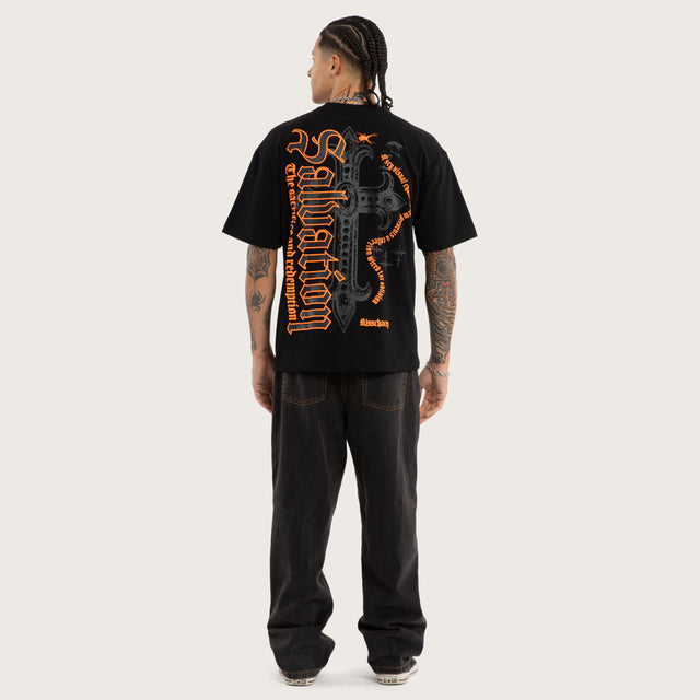 Across Street Tee Jet Black