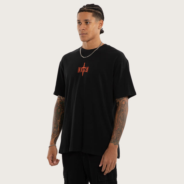 Plaque Box Fit Tee Jet Black