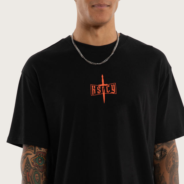 Plaque Box Fit Tee Jet Black