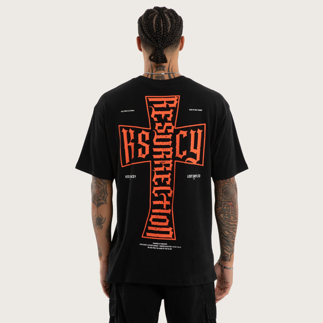 Plaque Box Fit Tee Jet Black
