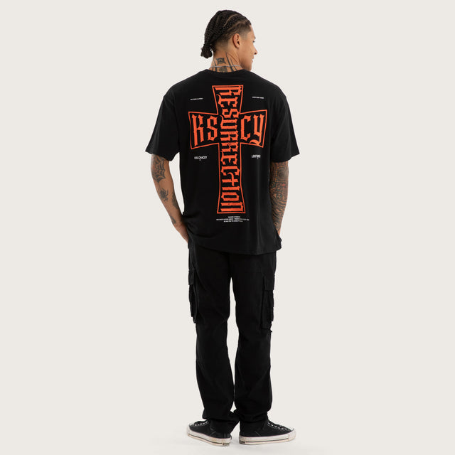 Plaque Box Fit Tee Jet Black