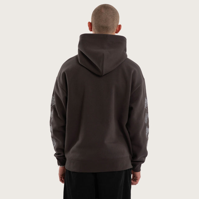 Model wears Blast Relaxed Hoodie After Dark Hoodies Black – image 3