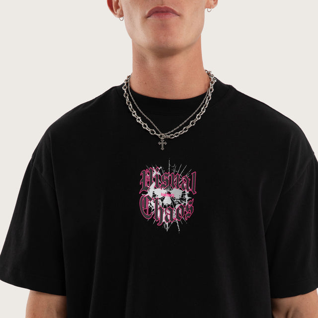 Model wears Choral Street Tee Jet Black T-Shirts Black – image 8