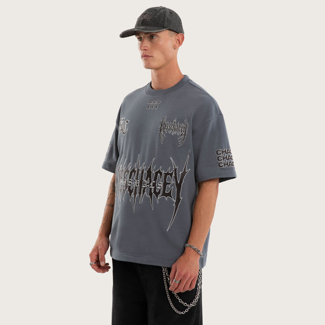 Abrasion Loopback Street Tee Stormy Weather