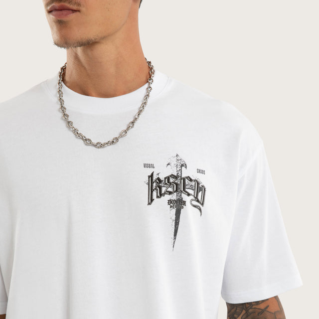 Model wears Immersion Box Fit Tee Optical White T-Shirts White – image 3