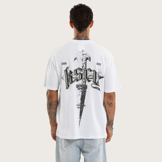 Model wears Immersion Box Fit Tee Optical White T-Shirts White – image 2