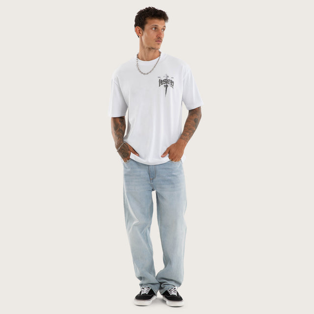 Model wears Immersion Box Fit Tee Optical White T-Shirts White – image 5
