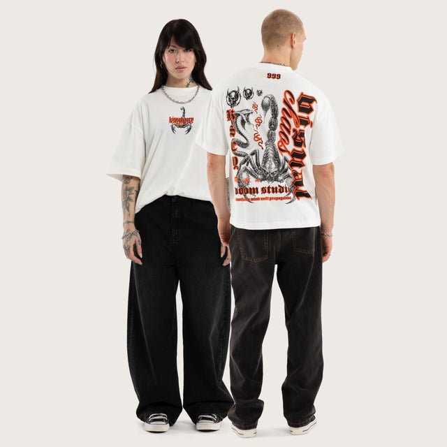 Model wears Propaganda Street Tee Natural White T-Shirts White – image 9