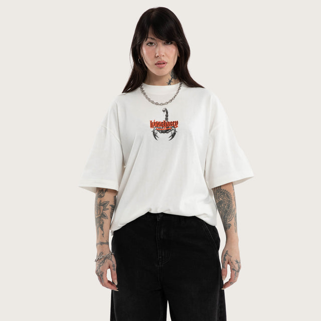 Model wears Propaganda Street Tee Natural White T-Shirts White – image 6