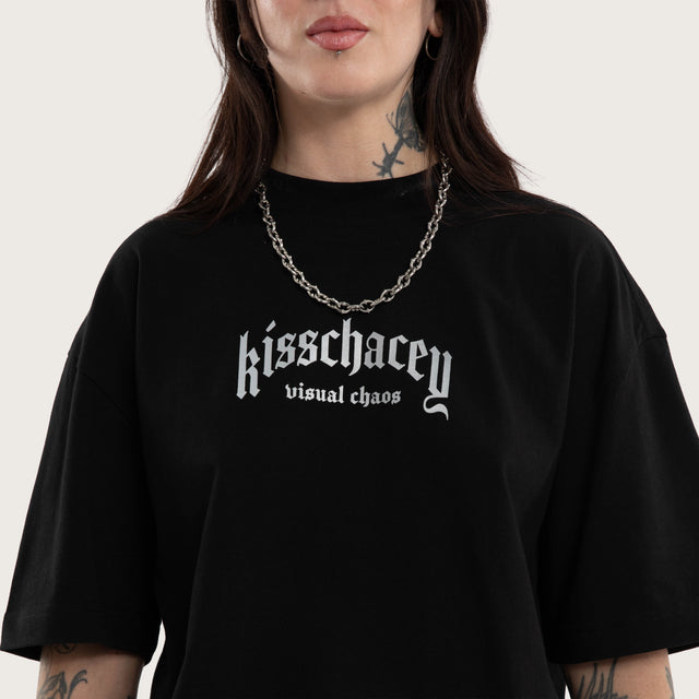 Model wears Decimation Street Tee Jet Black T-Shirts Black – image 4