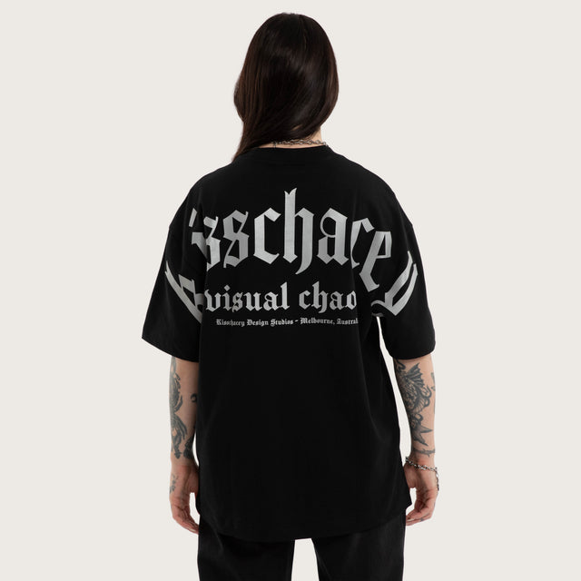 Model wears Decimation Street Tee Jet Black T-Shirts Black – image 5