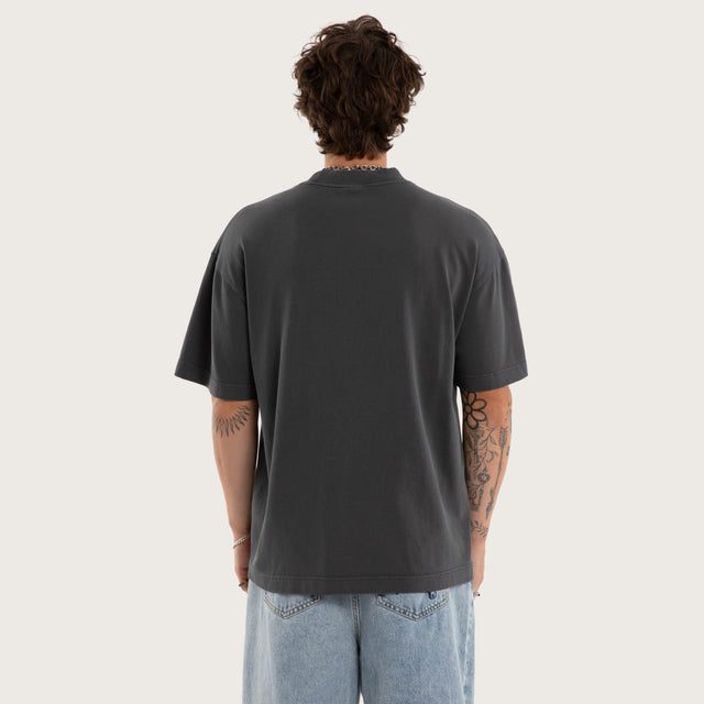 Model wears Crushing Street Tee Grey T-Shirts in Grey - Image 3